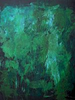 Zelená kompozice,akryl,plátno,65x75